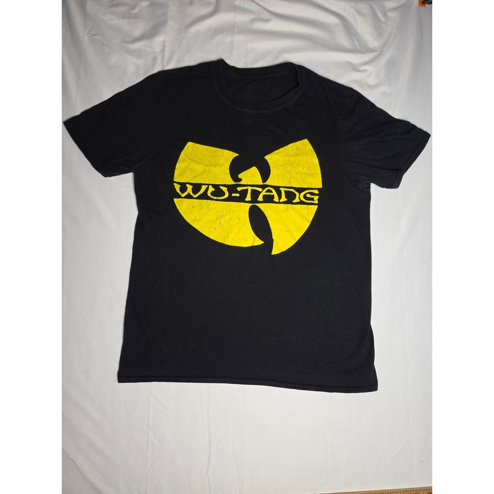 Wu-Tang Clan Graphic Tee Shirt Mens Black Yellow Logo Hip Hop Streetwear L